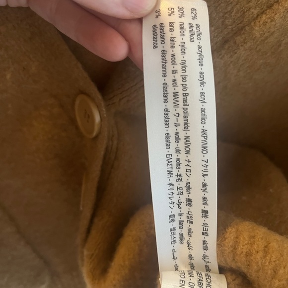 Zara_Cropped Cardigan Mustard Yellow - Picture 3 of 3